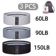 Boost Your Fitness with 3Pcs Fabric Resistance Bands - Perfect for Glutes, Thighs, Squats, and Yoga! - Creatique