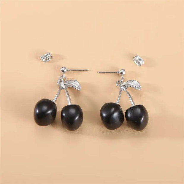 Small Fresh Sweet Lovely Cherry Cherries Cherries Earrings Pendant Fruit Earrings Red Cherry Earrings Charm Jewelry - Creatique