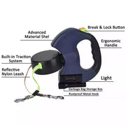 Dual Pet Leash Retractable Reflective Lead 360 Swivel Double Dog Walking Leash - Creatique