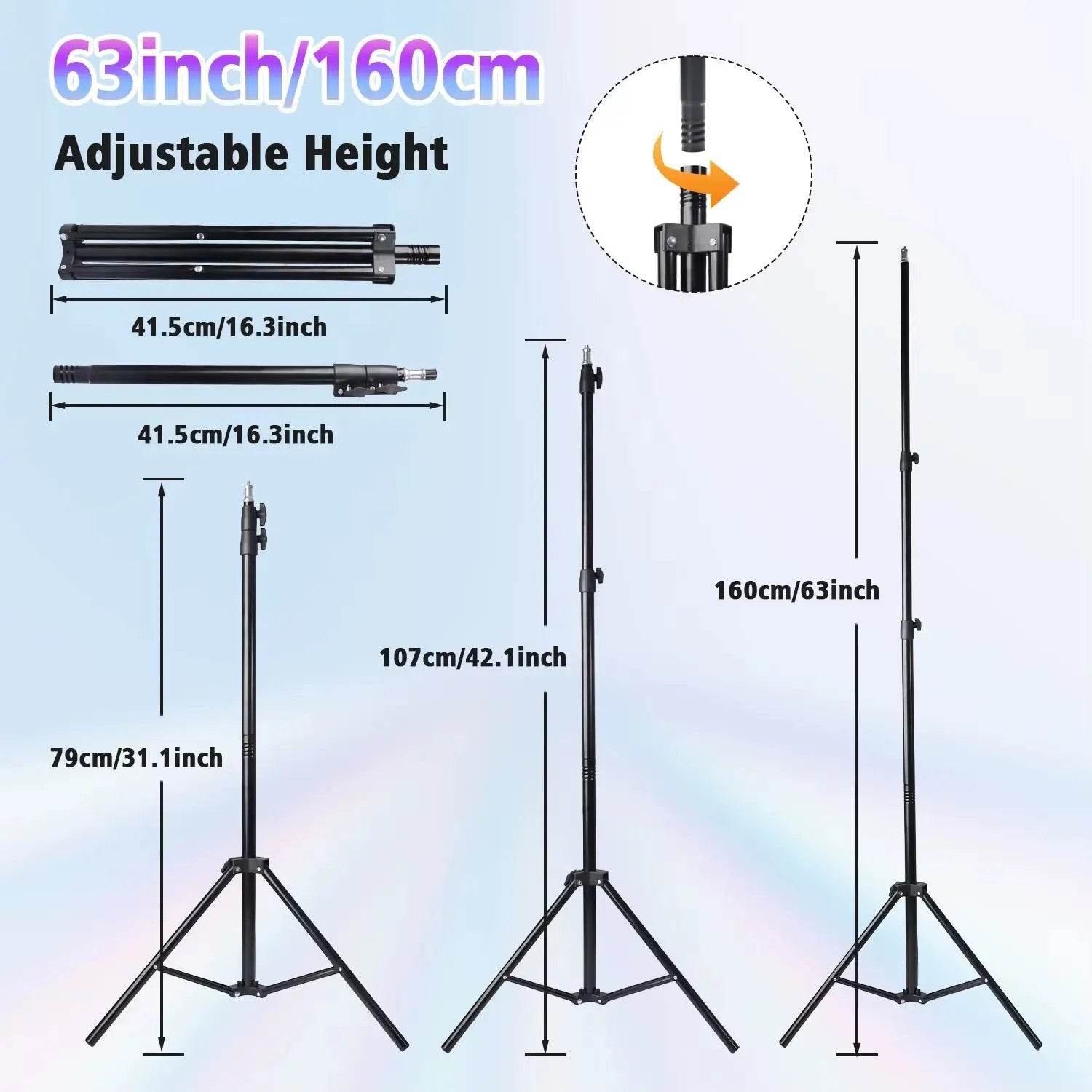 10-Inch Adjustable LED Ring Light with 160cm Tripod - Perfect for Live Streaming, Selfies, and Video Recording - Creatique