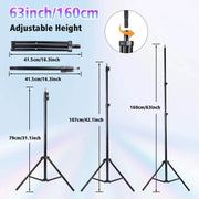 10-Inch Adjustable LED Ring Light with 160cm Tripod - Perfect for Live Streaming, Selfies, and Video Recording - Creatique