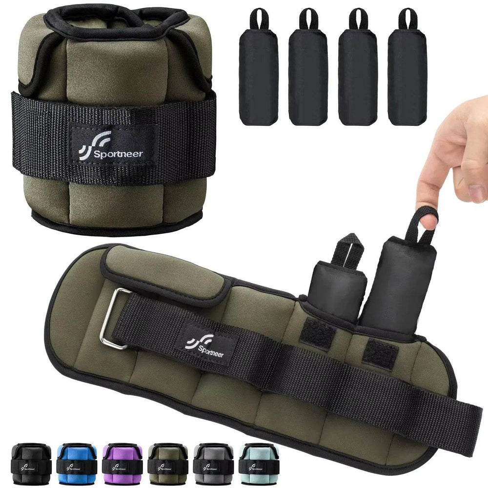 Adjustable Wrist and Ankle Weights for Men & Women - Versatile 1-10 lbs Leg Weights for Enhanced Gym Fitness - Creatique