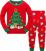 Little Boys Girls Christmas Pajamas Sets for Toddler 100% Cotton Dinosaur Starry Sleepwear Long Sleeve 2 Pcs Kids Clothes Pjs - Creatique