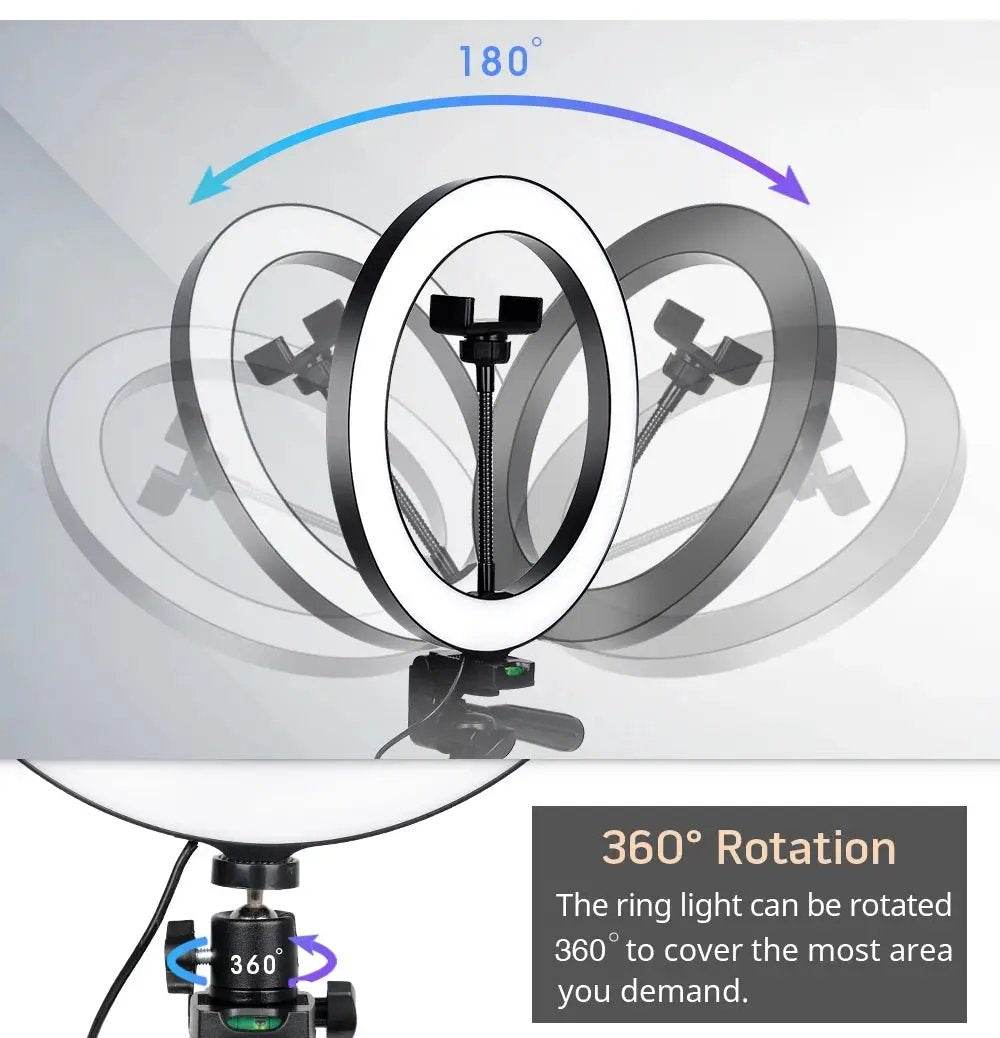 Ultimate Tripod with LED Ring Light for Stunning Selfies & Professional Photography – Perfect for YouTube Live Streaming! - Creatique