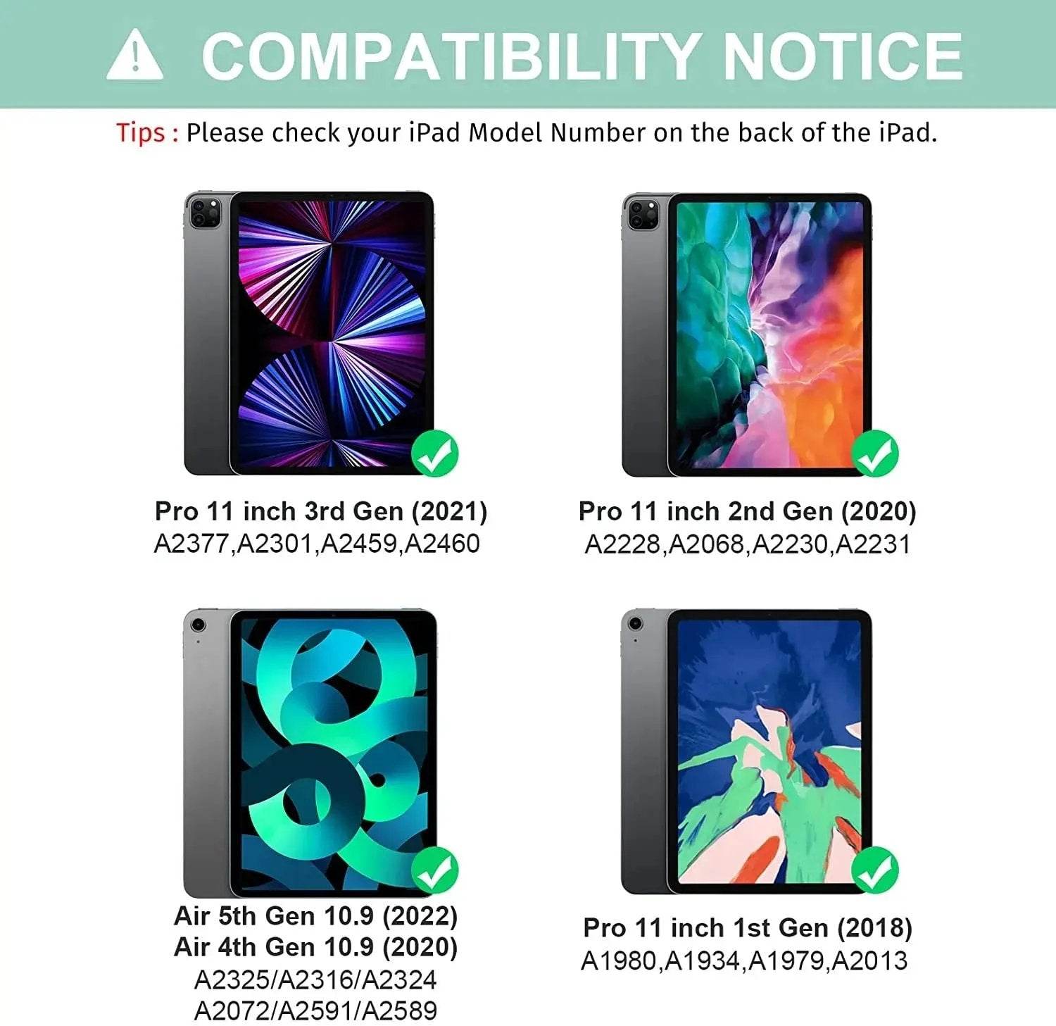 Ipad Keyboard Case for Ipad Air 5Th/4Th Gen 2022/2020 10.9 Inch - Pro 11 4Th 3Rd 2Nd 1St Gen 2022/2021/2020/2018, Detachable BT Backlit Magnetic Keyboard, Built-In Pencil Holder, Smart Cover (Green） - Creatique