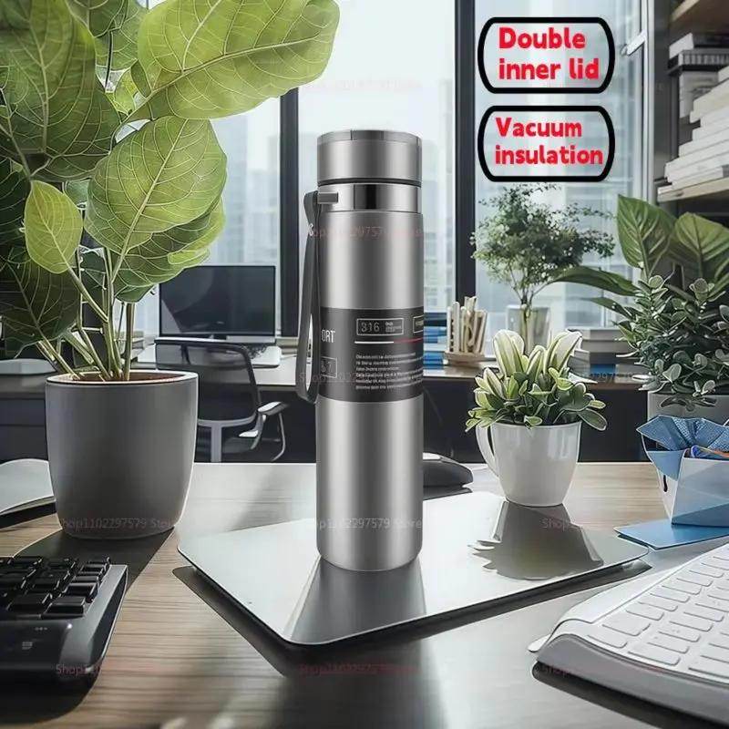 Large Capacity 316 Stainless Steel Travel Mug - Sleek & Portable Insulated Cup for Tea & Coffee - Perfect for Men & Women at Home or Office - Creatique