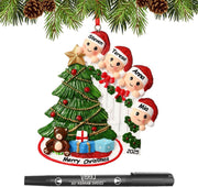 Personalized Christmas Ornaments 2025 Family of 2/3/4/5/6 Custom Christmas Ornament with Names Customized Family Ornaments for Christmas Tree Decoration Customized Gifts, Family of 5 - Creatique