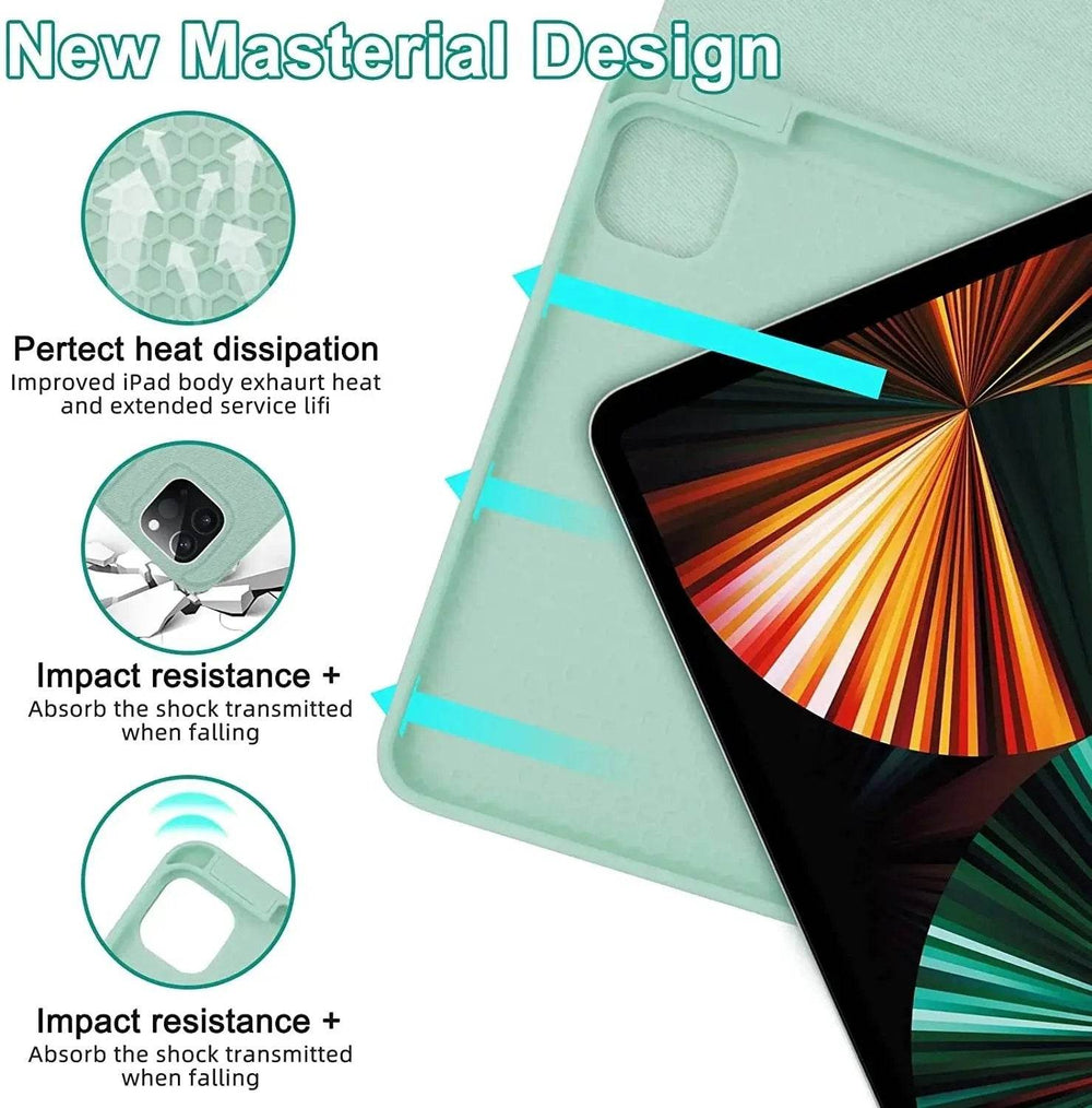 Ipad Keyboard Case for Ipad Air 5Th/4Th Gen 2022/2020 10.9 Inch - Pro 11 4Th 3Rd 2Nd 1St Gen 2022/2021/2020/2018, Detachable BT Backlit Magnetic Keyboard, Built-In Pencil Holder, Smart Cover (Green） - Creatique