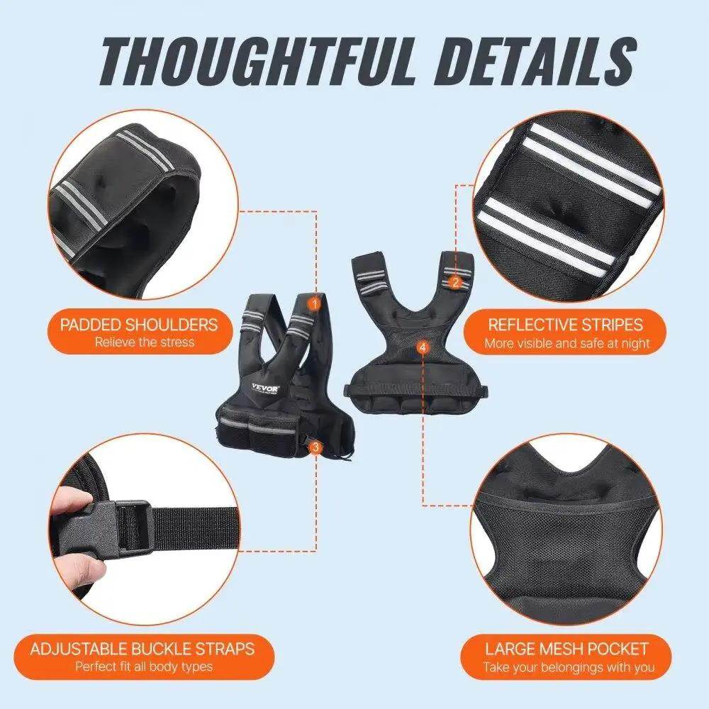 Maximize Your Workouts with Our Versatile 11-20LB Adjustable Weighted Vest - Ideal for Strength Training & Running for Both Men and Women! - Creatique