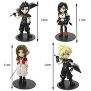 Premium 11-12cm PVC Figure Set - Cloud Strife, Tifa Lockhart, Aerith & Zack Fair - Perfect for Anime Collectors & Gift Giving - Creatique