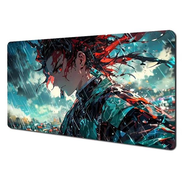 Demon Slayer Tanjiro Gaming Mouse Pad - Perfect Anime Accessory for Gamers and Office Desks - Creatique