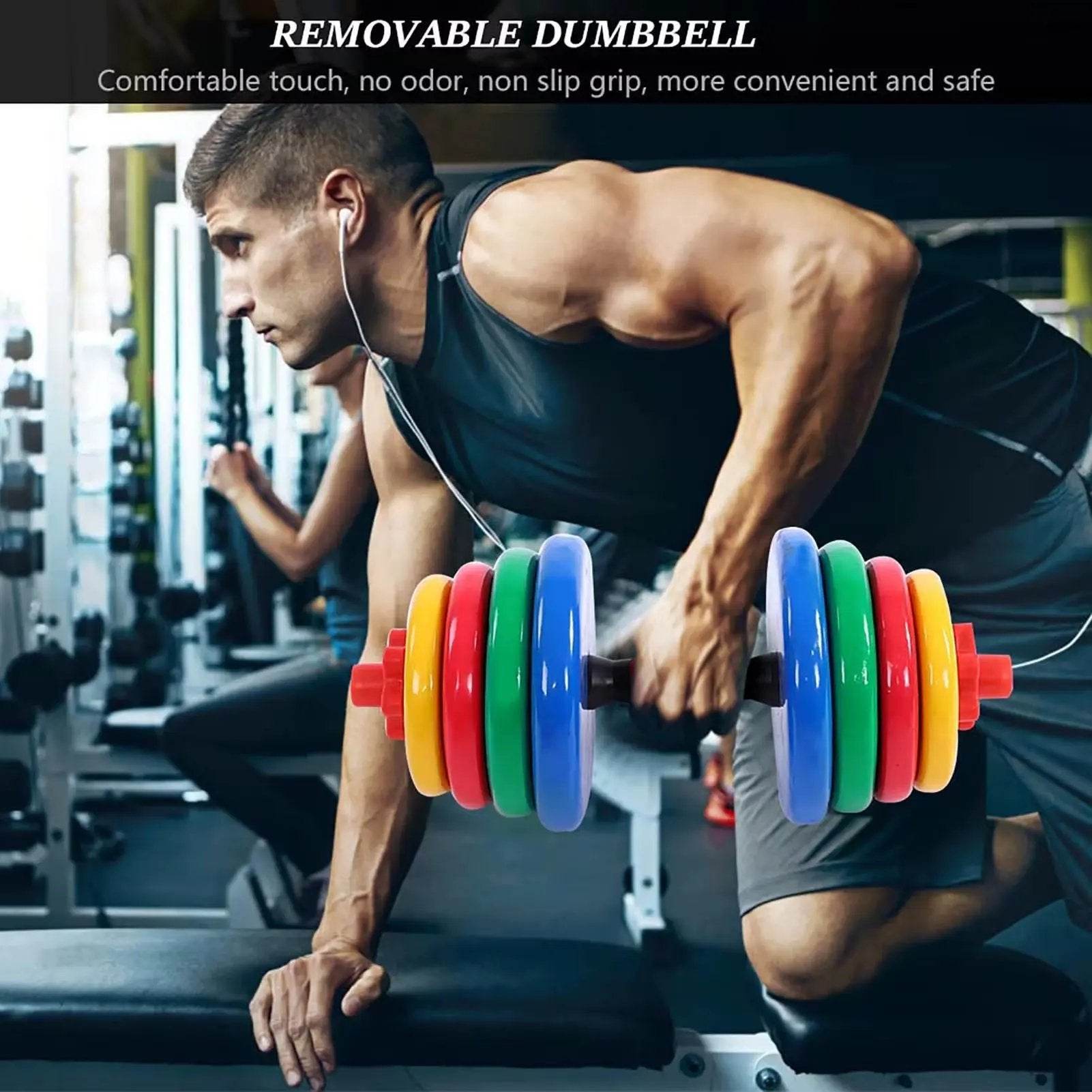 Transform Your Home Workouts with Vibrant Non-Slip Grip Dumbbells - Customizable Weights for Ultimate Flexibility! - Creatique