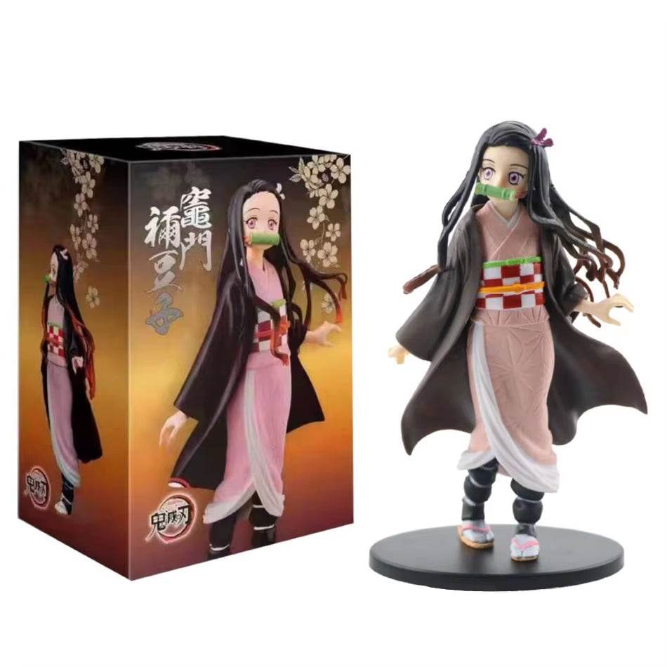 Demon Slayer Kimetsu No Yaiba Action Figures - Kamado Tanjirou, Agatsuma Zenitsu & Nezuko PVC Models - Perfect Collectible Toys! - Creatique