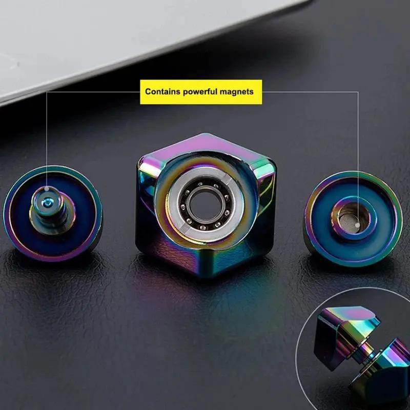 Portable Alloy Cube Spinner – Stress Relief Gyroscope - Creatique