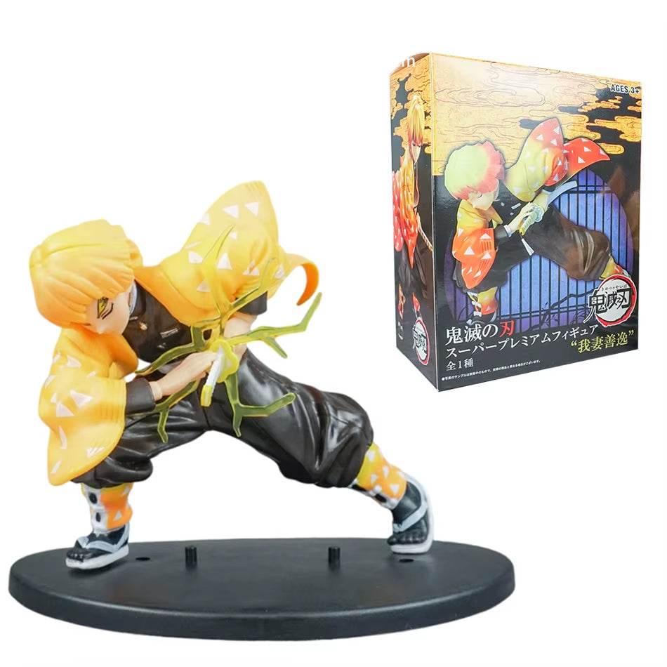 Demon Slayer PVC Action Figures - Tanjirou, Agatsuma, Zenitsu & Kyoujurou Collectible Model Toy Set for Kids & Gifts (14-22cm) - Creatique