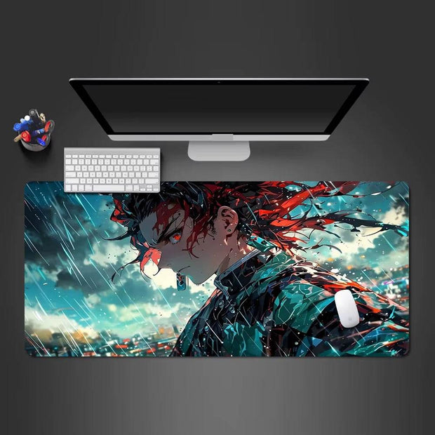 Demon Slayer Tanjiro Gaming Mouse Pad - Perfect Anime Accessory for Gamers and Office Desks - Creatique