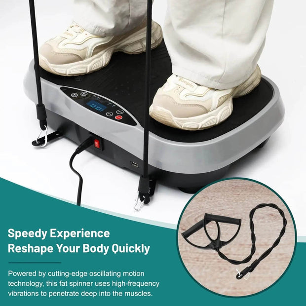 Revolutionary Vibration Plate Exercise Machine for Ultimate Fat Burning & Body Toning - Portable Home Fitness Solution! - Creatique