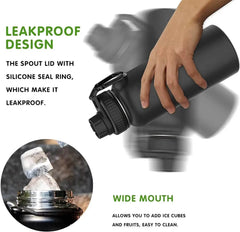 Premium 32 Oz Insulated Stainless Steel Water Bottle - Leakproof Double Wall Vacuum Sport Mug with Wide Mouth Lid - Creatique