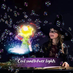 Sunflower Bubble Machine for Kids Automatic Flower Bubble Toy with Light for Toddlers Bubble Maker Blower for Kids Outdoor Toys - Creatique