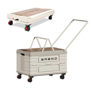 Versatile 360° Rotating Foldable Storage Cart - Heavy-Duty Mobile Organizer with Silent Wheels for Camping and More! - Creatique