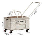 Versatile 360° Rotating Foldable Storage Cart - Heavy-Duty Mobile Organizer with Silent Wheels for Camping and More! - Creatique