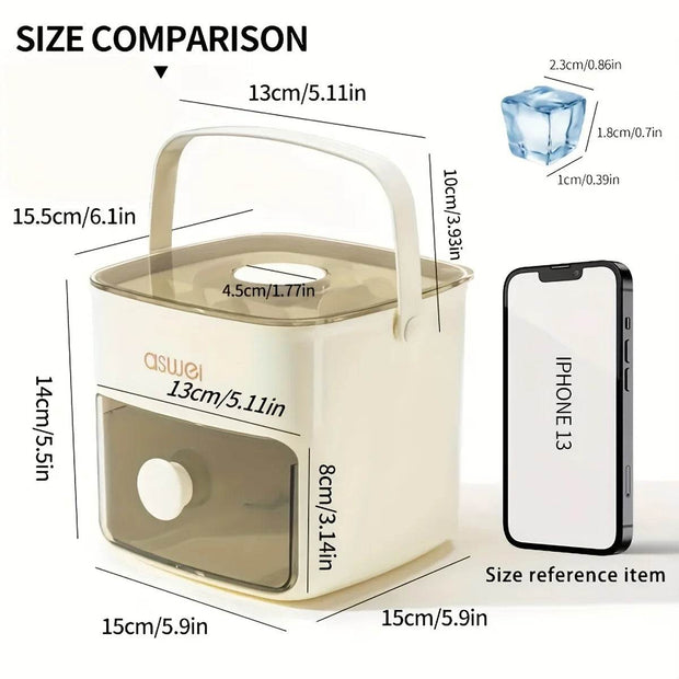 Revolutionary 48-Compartment Salad Storage & Ice Cube Maker - Space-Saving, Food-Grade Plastic Design! - Creatique