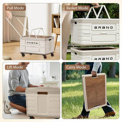 Versatile 360° Rotating Foldable Storage Cart - Heavy-Duty Mobile Organizer with Silent Wheels for Camping and More! - Creatique