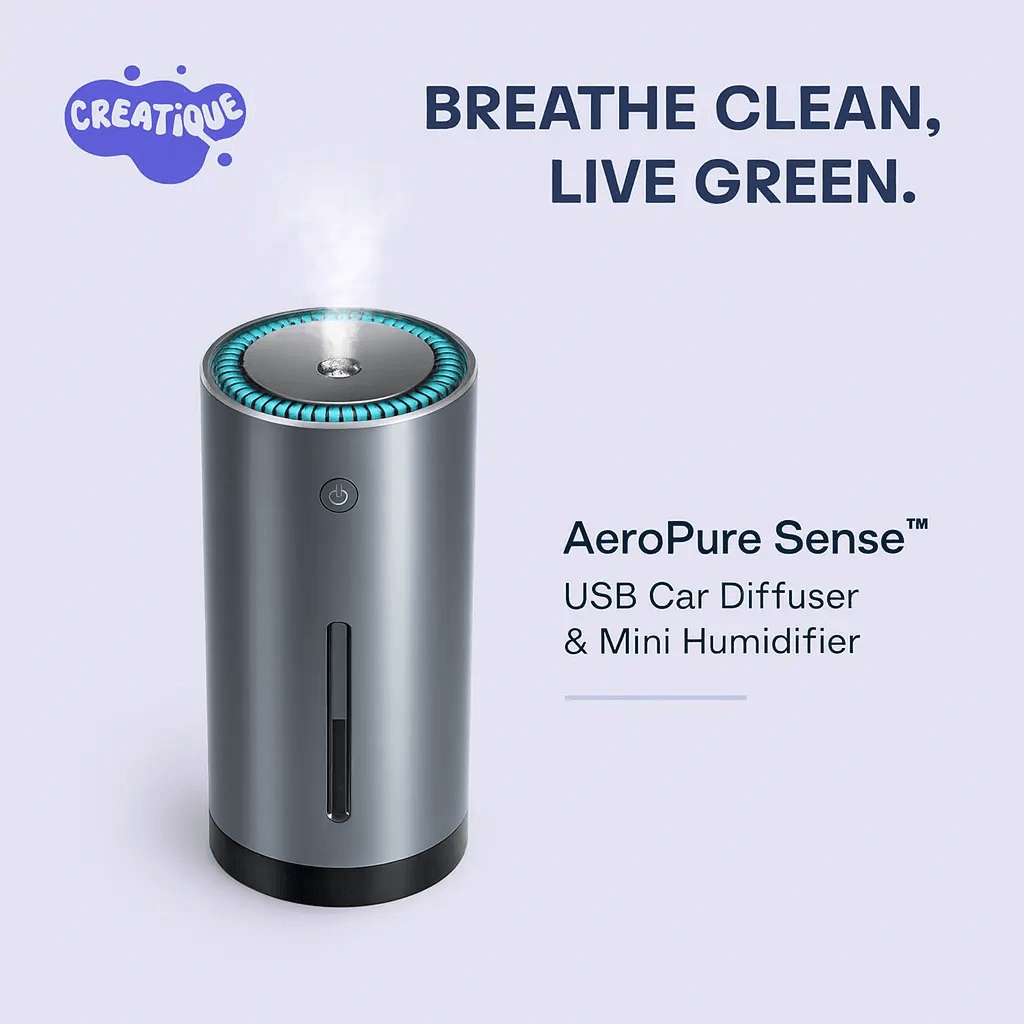 USB Car Diffuser – AeroPure Sense™ Air Freshener & Humidifier - Creatique