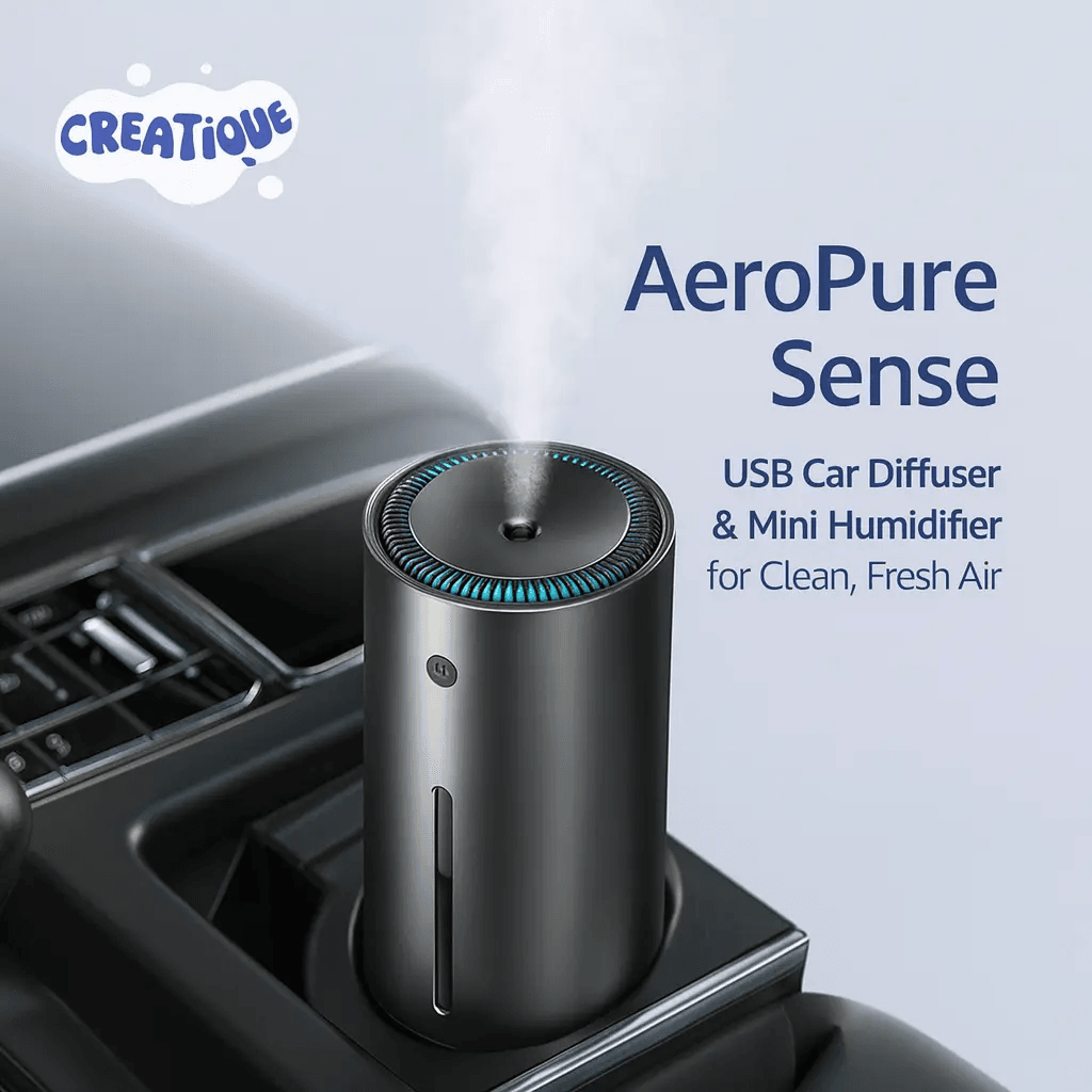 USB Car Diffuser – AeroPure Sense™ Air Freshener & Humidifier - Creatique