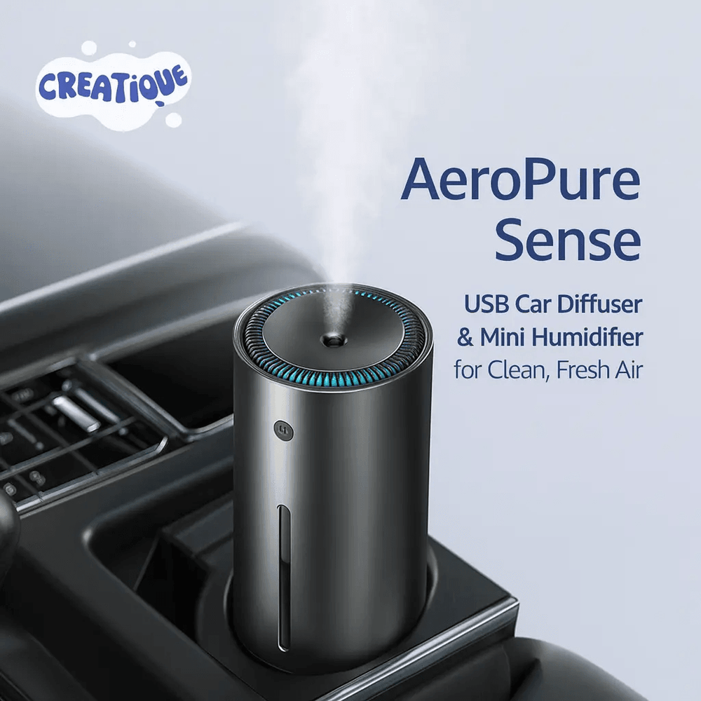 USB Car Diffuser – AeroPure Sense™ Air Freshener & Humidifier - Creatique