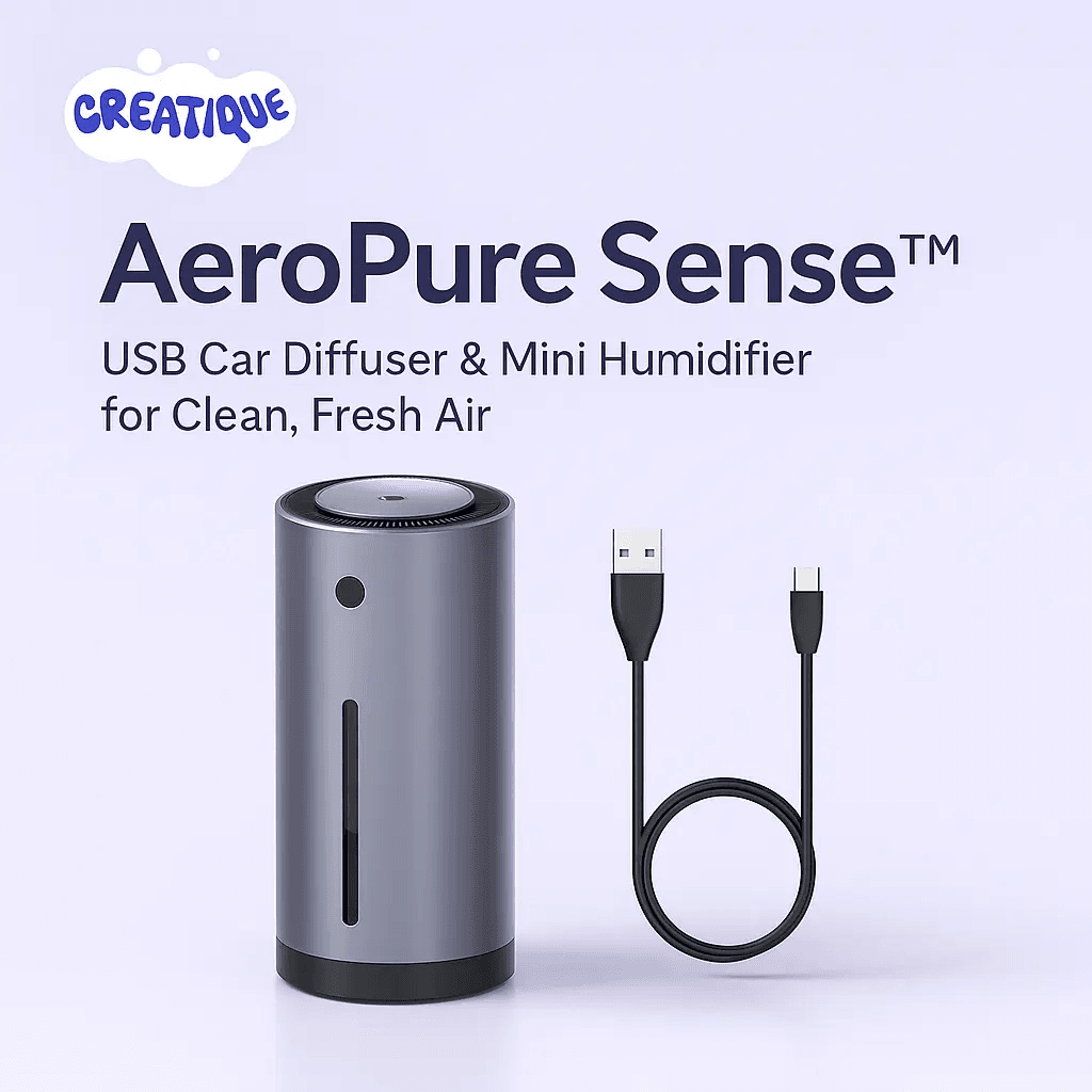 USB Car Diffuser – AeroPure Sense™ Air Freshener & Humidifier - Creatique