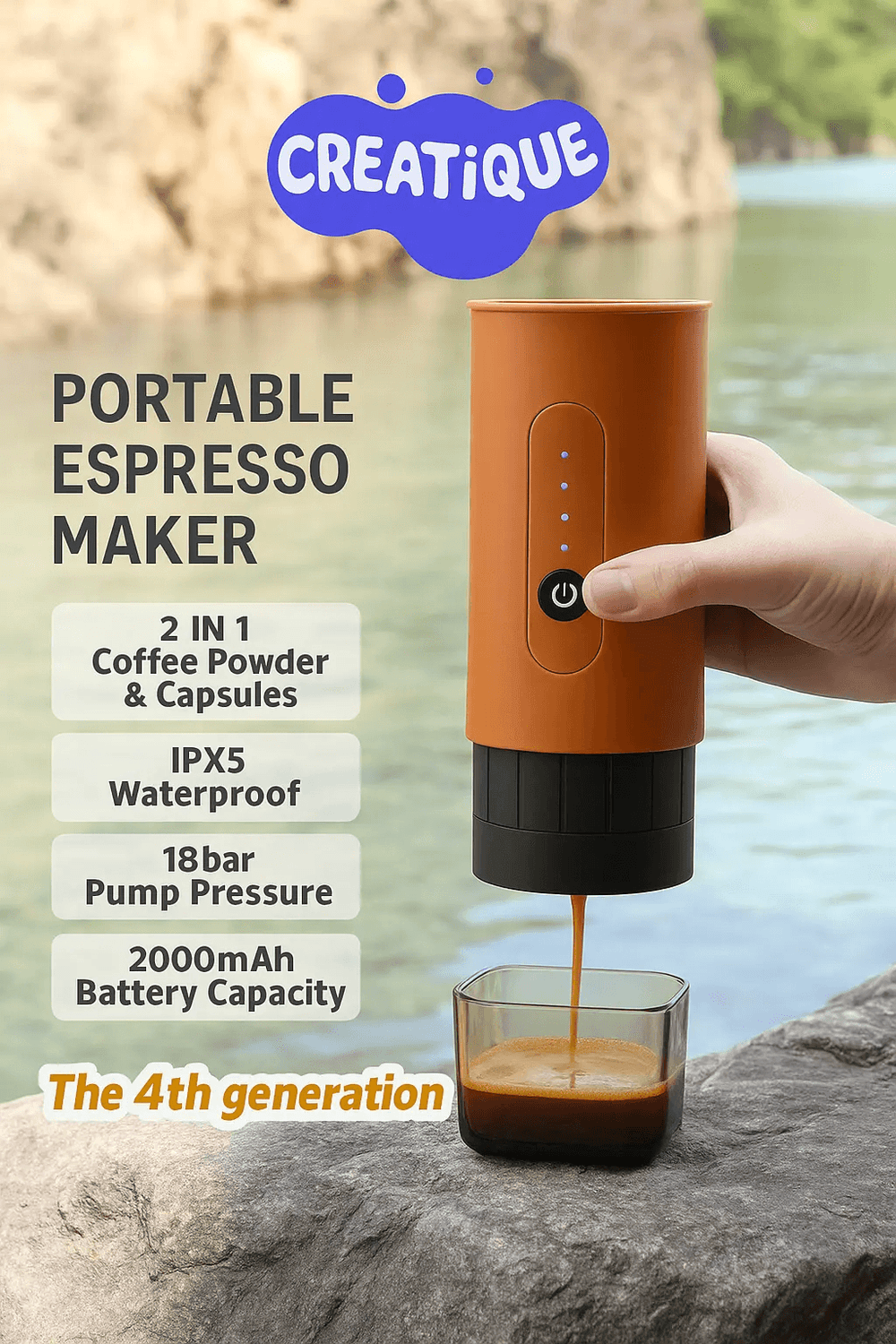AdventureBrew Pro™ – Portable USB Coffee Maker - Creatique