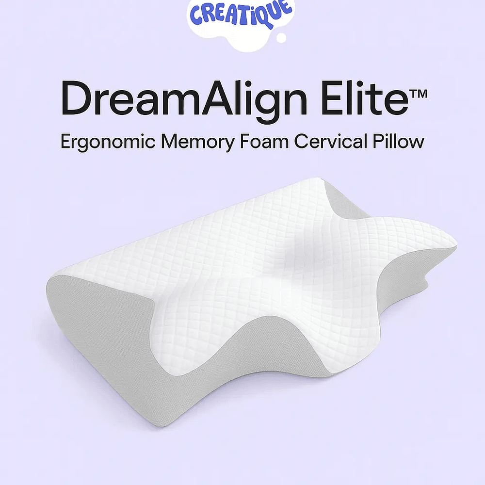 DreamAlign Elite™ Memory Foam Pillow – Neck Alignment - Creatique