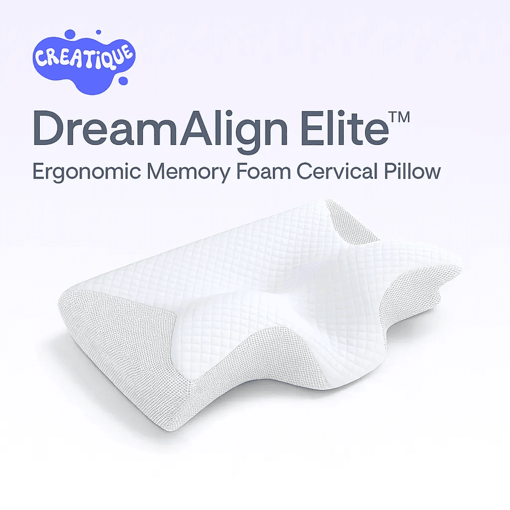 DreamAlign Elite™ Memory Foam Pillow – Neck Alignment - Creatique