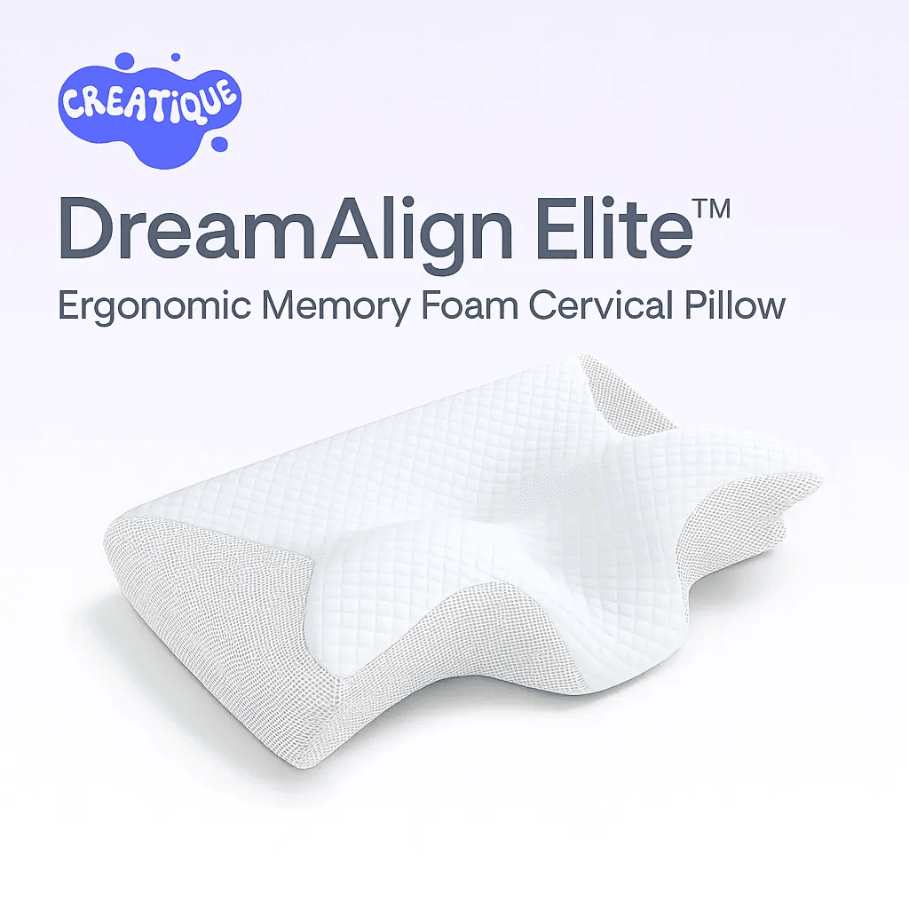 DreamAlign Elite™ Memory Foam Pillow – Neck Alignment - Creatique