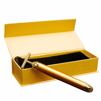 Vibrating beauty bar with microcurrent technology for facial lifting and toning