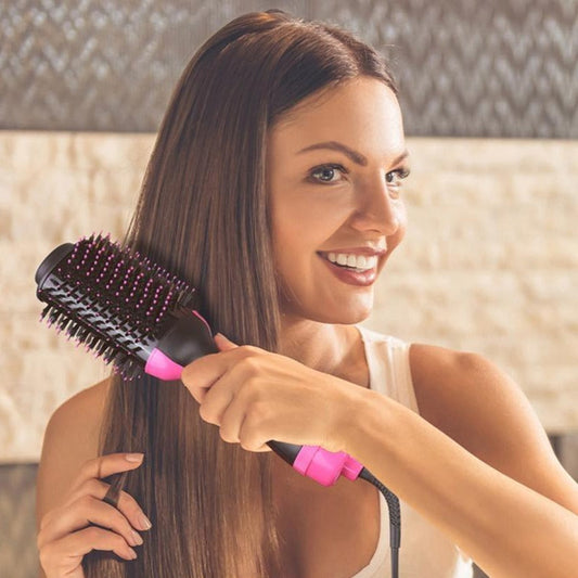 3-in-1 hair dryer brush for drying straightening and curling in one step