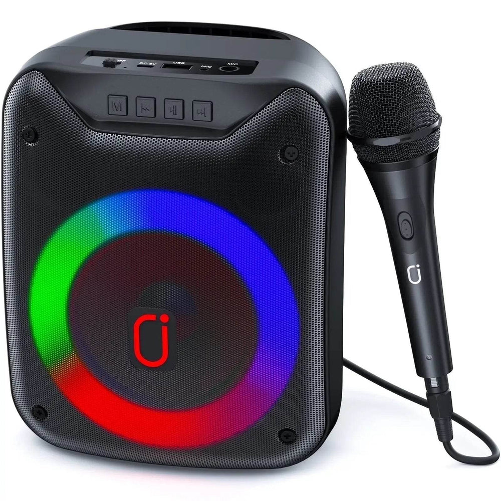 Outdoor Party Speaker with LED Light & Microphone - Creatique