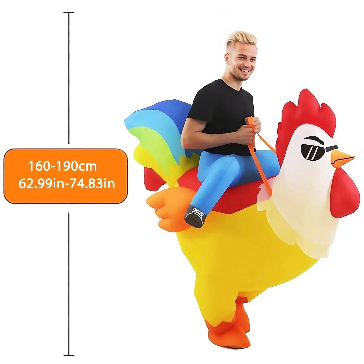 Playful Rooster Rider Costume - Creatique