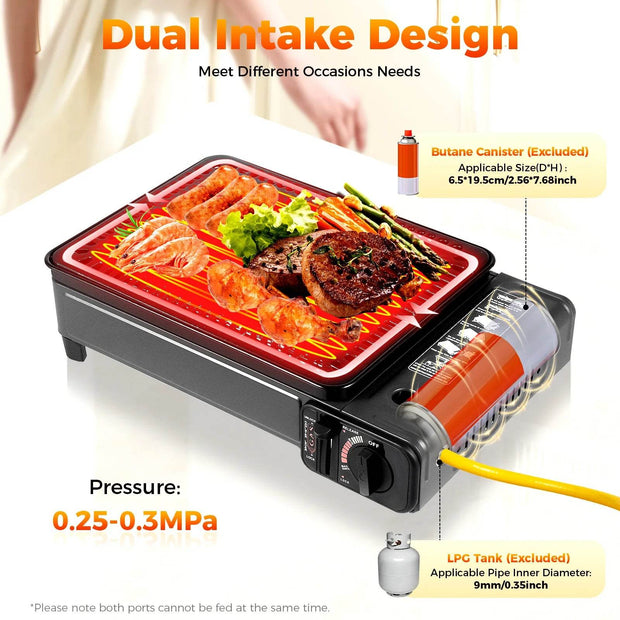 Compact Portable Butane Camping Grill - Perfect for Camping, Traveling & Trekking! - Creatique