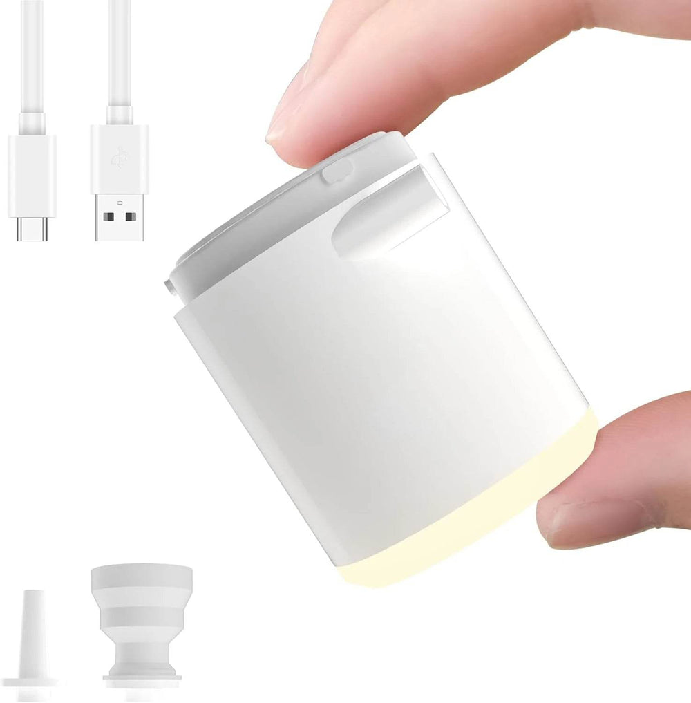 Compact Rechargeable Mini Air Pump & SOS Lamp - Perfect for Camping, Pool Floats, Air Beds, and Vacuum Storage Bags! - Creatique