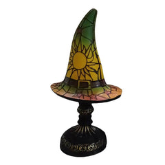 Enchanting Stained Glass Witch Hat USB Table Lamp - Perfect Bedside & Living Room Decor! - Creatique