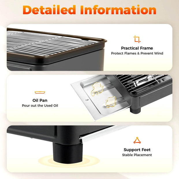 Compact Portable Butane Camping Grill - Perfect for Camping, Traveling & Trekking! - Creatique