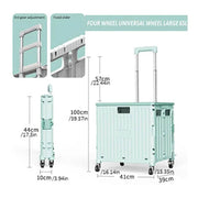 Versatile Folding Picnic & Shopping Cart with Pull Rod - Ideal for Outdoor Adventures and Household Use - Creatique