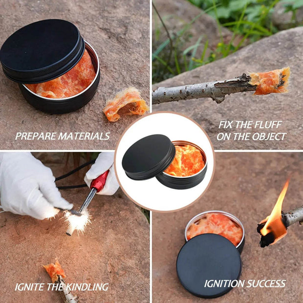 Fluffy Sticky Fire Starter - Perfect for Grilling & Fire Pit Use! - Creatique