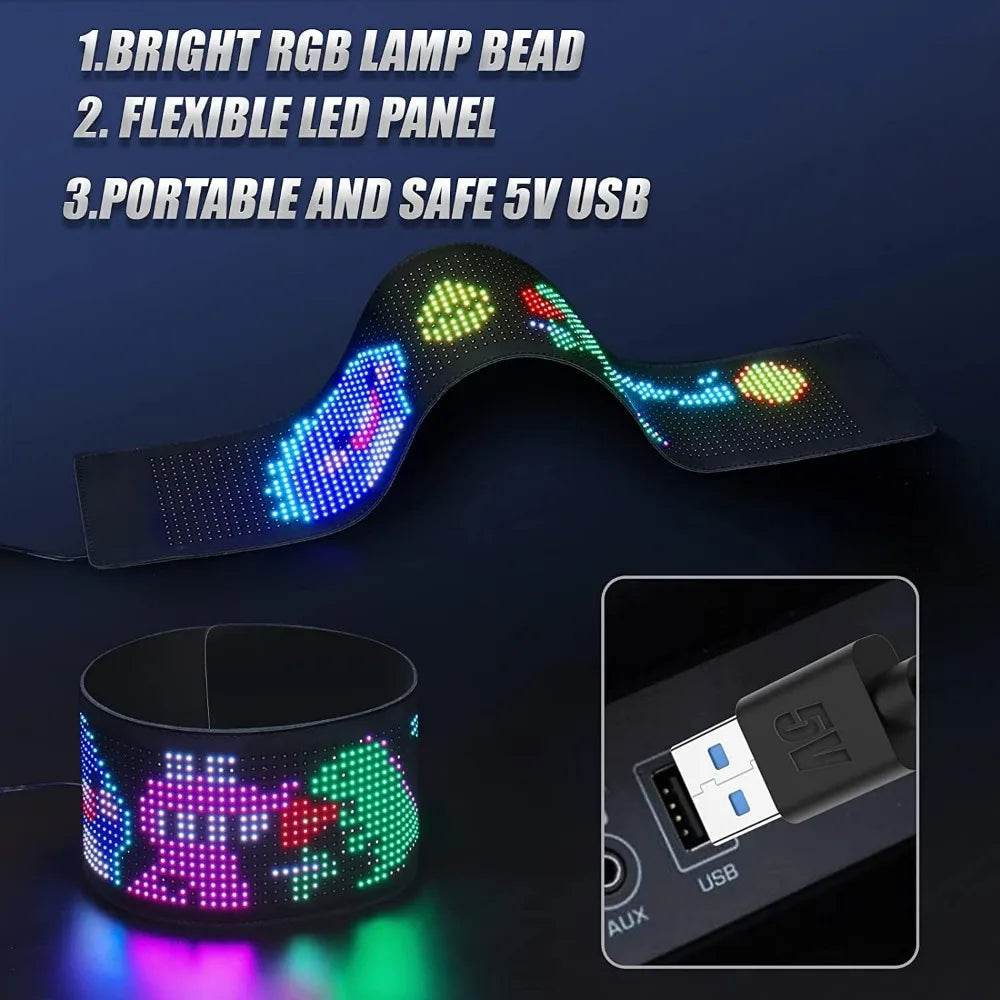 Eye-Catching Programmable LED Demon Eyes Sign for Store & Car Displays - Flexible & Bright! - Creatique