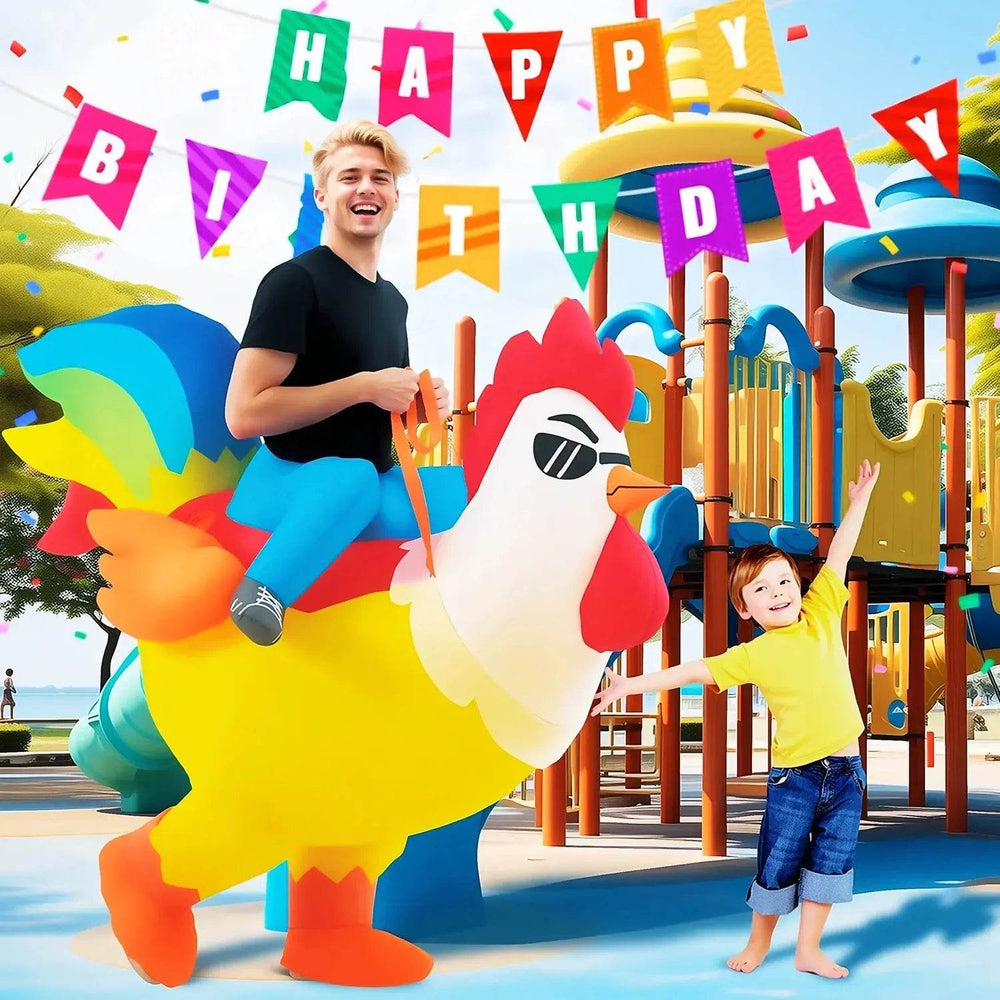 Playful Rooster Rider Costume - Creatique