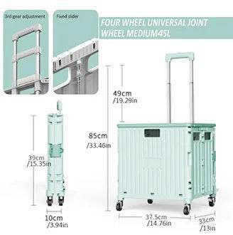 Versatile Folding Picnic & Shopping Cart with Pull Rod - Ideal for Outdoor Adventures and Household Use - Creatique
