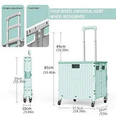 Versatile Folding Picnic & Shopping Cart with Pull Rod - Ideal for Outdoor Adventures and Household Use - Creatique