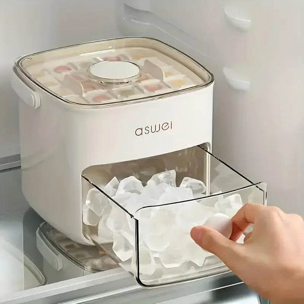 Revolutionary 48-Compartment Salad Storage & Ice Cube Maker - Space-Saving, Food-Grade Plastic Design!